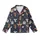 Whimsical Nativity Watercolor Pattern: Manger Scene Angels Wise Men Camels Fabric Print Kid Satin Pajamas Set - 2