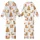 Goldendoodle & Labradoodle Fans: Festive Apricot Doodle Watercolor Christmas Pajama Pants Kid Satin Pajamas Set - 1