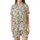 Uplifting Art Lovers' Whimsical Frogs & Rainbow Symbols Pattern, Affirmation Text in Vibrant Green, Full Spectrum Colors Satin Short-Sleeve Pajamas Set - 2