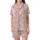 Bridesmaid & Bride Ruffle Tie Tank Set: Whimsical Blush Rosebud Floral Satin Pajamas Satin Short-Sleeve Pajamas Set - 2