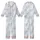 Women's Abstract Botanical Pattern Linen Sleep Set: Organic Stonewashed Comfort Kid Satin Pajamas Set - Cg-pTWrjRc