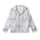 Women's Abstract Botanical Pattern Linen Sleep Set: Organic Stonewashed Comfort Kid Satin Pajamas Set - VKOENMitog