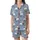 Dog Mom's Periwinkle Westie Christmas Sleepwear - Cute Holiday Dog & Gift Loungewear Set Satin Short-Sleeve Pajamas Set - 2