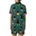 Cat Lover's Teal Black Cat Christmas Pajama Set: Whimsical Santa Hat, Light & Gift Pattern Satin Short-Sleeve Pajamas Set - 3