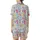 Girls' Groovy Pizza Pajamas: Pink Sleepover Print with Disco Balls - Playful Lounge Set Satin Short-Sleeve Pajamas Set - 3