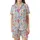 Girls' Groovy Pizza Pajamas: Pink Sleepover Print with Disco Balls - Playful Lounge Set Satin Short-Sleeve Pajamas Set - 2