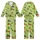 Christmas Enthusiasts' Whimsical Lime Green Pattern with Red Trucks, Forest Trees, Gingerbread Men, Pastel Pink & Purple Candy Kid Satin Pajamas Set - PZ8IvIj1sy