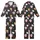 Popcorn & Pajamas Party: Whimsical Chalkboard Popcorn & Sleepwear Pattern Comfort Loungewear Set Kid Satin Pajamas Set - 1
