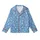 Family Holiday: Vibrant Blue Snowflake Pattern, White Winter Flakes - Polyester Spandex Sleep Set Kid Satin Pajamas Set - oQAuJhzVhI
