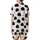 Family Long Sleeve Pajama Set: Whimsical Fluffy Black Cat Christmas Lights & Stars Pattern - Soft Polyester Spandex Sleepwear Satin Short-Sleeve Pajamas Set - 3