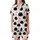 Family Long Sleeve Pajama Set: Whimsical Fluffy Black Cat Christmas Lights & Stars Pattern - Soft Polyester Spandex Sleepwear Satin Short-Sleeve Pajamas Set - 2