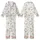 Wildlife Lover's Vintage Flying Geese Pajamas: Muted Pine Mountain Cream Pattern - Polyester Sleepwear Kid Satin Pajamas Set - 1