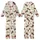 Vintage Art Lovers' Hand-Drawn Western Cowboy Cowgirl Galloping Desert Scene Cream Off-White Kid Satin Pajamas Set - 1