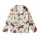 Vintage Art Lovers' Hand-Drawn Western Cowboy Cowgirl Galloping Desert Scene Cream Off-White Kid Satin Pajamas Set - 2
