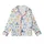Hanukkah Celebrators' Whimsical Gnomes, Dreidels & Menorahs All-Over Print in Blue, Gold & White Kid Satin Pajamas Set - 2