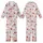 Holiday Animal Lovers' Whimsical Opossum Santa Hat Red & White Christmas Pattern with Poinsettias, Holly & Snowflakes Kid Satin Pajamas Set - jd2gvJgis3
