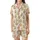 Whimsical Amigurumi Opossum Chicks: Crocheted Pastel Yellow Animal Print Pajamas Satin Short-Sleeve Pajamas Set - 2