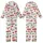 Festive  Pattern: Glitter Knit Leopard Reindeer Santa Holly Lights Satin Short-Sleeve Pajamas Set - 1