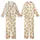 Whimsical Amigurumi Opossum Chicks: Crocheted Pastel Yellow Animal Print Pajamas Kid Satin Pajamas Set - 1