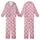 Family Christmas Pajamas: Whimsical Bubblegum Pink Hot Pink Santa & Snowflake Pattern - Flame Resistant Polyester Set Kid Satin Pajamas Set - IO0SRHmpvU