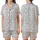 Cute Aesthetic Fans' Black White Whimsical Bear Head Heart Star Dot Line Pattern Satin Short-Sleeve Pajamas Set - kpMzDZTbY1
