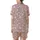 Bridal Pearl Blush Pink Sphere Design Robe and Slip Sleep Set Satin Short-Sleeve Pajamas Set - CR9SS9uhfr