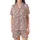 Bridal Pearl Blush Pink Sphere Design Robe and Slip Sleep Set Satin Short-Sleeve Pajamas Set - T9y5RWyi-d
