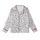 Cute Aesthetic Fans' Black White Whimsical Bear Head Heart Star Dot Line Pattern Kid Satin Pajamas Set - ZX0w10VS9h