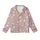 Bridal Pearl Blush Pink Sphere Design Robe and Slip Sleep Set Kid Satin Pajamas Set - e-vJ44tJrK