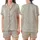 Personalized Bridesmaid & Bridal Sage Green Abstract Floral Satin Long Sleeve Sleep Set Satin Short-Sleeve Pajamas Set - 1