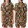 Women's Halloween Patchwork Sleep Set: Quilted Ghost Bat Pumpkin Skull Folk Art Design Satin Short-Sleeve Pajamas Set - 1