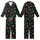 Festive Celebrators' Graphic Black Christmas Candy Cane Gingerbread Rainbow Lights Pattern Kid Satin Pajamas Set - acDK6DN3zP