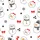 Festive Enthusiasts' Cute Cartoon Snowman Pattern with Bright Red Bows & Buffalo Check Scarves Kid Satin Pajamas Set - 4