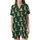 Golden Retriever Lovers' Festive Forest Green Christmas Golden Retriever Pattern with Santa Hats, Scarves, Holly & Snowflakes Satin Short-Sleeve Pajamas Set - Ag1E514l1N
