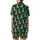 Golden Retriever Lovers' Festive Forest Green Christmas Golden Retriever Pattern with Santa Hats, Scarves, Holly & Snowflakes Satin Short-Sleeve Pajamas Set - kM8Cjc3I_T