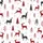 Winter Enthusiasts' Seamless Deep Cranberry Red & Dark Charcoal Grey Deer Pine Tree Snowflake Pattern Kid Satin Pajamas Set - 4