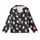 Modern Style Enthusiasts Monochromatic Abstract Organic Stone Texture Pattern, Charcoal Grey Light Grey Hand-Drawn Shapes Kid Satin Pajamas Set - 2