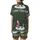 Bass Fisherman Family: Santa Ice Fishing Largemouth Bass 'Merry Fishmas' Poly-Spandex Sleep Set Satin Short-Sleeve Pajamas Set - 3