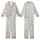 Ridgeback & Large Dog Zippered Sleepsuit: Playful Dalmatian & Paw Print Motif - Grey/Beige Cotton Blend Kid Satin Pajamas Set - 1
