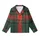 Monogrammed Bridesmaid Dark Forest Green Tartan Plaid Rayon Sleep Set Kid Satin Pajamas Set - 2