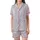 Celebration Enthusiasts' Whimsical Pastel Lavender Pink Aqua Balloons Birthday Cakes Confetti Flat Graphic Design Satin Short-Sleeve Pajamas Set - 2