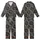Women's Personalized Satin Long Sleep Set: Elegant Calligraphic Script Black & Off-White Design Kid Satin Pajamas Set - kRLgUQ3QBo