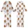 Festive Gingerbread Friends Pattern: Six Expressive Cookie Characters Holiday Sleep Set Kid Satin Pajamas Set - 1