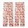 Holiday Enthusiasts' Creamy Off-White Nordic Folk Red Reindeer Pine Tree Snowflake Repeating Pattern Kid Satin Pajamas Set - 3
