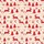 Holiday Enthusiasts' Creamy Off-White Nordic Folk Red Reindeer Pine Tree Snowflake Repeating Pattern Kid Satin Pajamas Set - 4