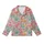 Whimsical Style Lovers' Hand-Drawn Orange Fox Teal Owl Pink Squirrel Floral Taupe-Grey Kid Satin Pajamas Set - 2