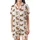 Women's Reddish-Brown Wiener Dog Cartoon Polycotton Shorts Sleep Set Satin Short-Sleeve Pajamas Set - 2