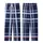 Classic Style Enthusiasts' Intricate Deep Navy Blue Tartan Plaid Pattern with Layered Sky Blue and Crisp White Grid Kid Satin Pajamas Set - 3