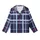 Classic Style Enthusiasts' Intricate Deep Navy Blue Tartan Plaid Pattern with Layered Sky Blue and Crisp White Grid Kid Satin Pajamas Set - 2