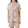 Bridesmaid Blush Rose Peony Lace Satin Ruffle Cami Monogrammed Sleep Set Satin Short-Sleeve Pajamas Set - 2